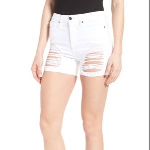 Good American White Denim Shorts